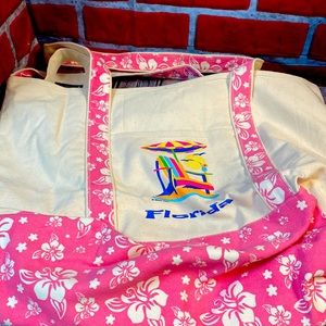 Hyp Florida large beach cotton bag